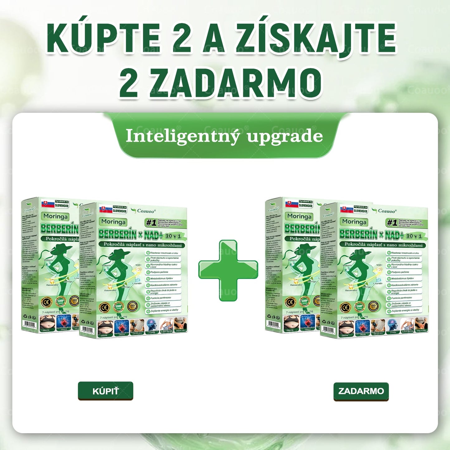 🔥 𝐂𝐨𝐚𝐮𝐨𝐨® Moringa × Berberín × AMPK 10-v-1 Metabolická podpora – nanomikroihlová náplasť (Stačí raz denne, viditeľné výsledky už za 7 dní)  ✅ Na obezitu, ochabnutú pokožku, cukrovku, spánkové apnoe, problémy s kĺbmi a mnohé ďalšie ťažkosti 🔥