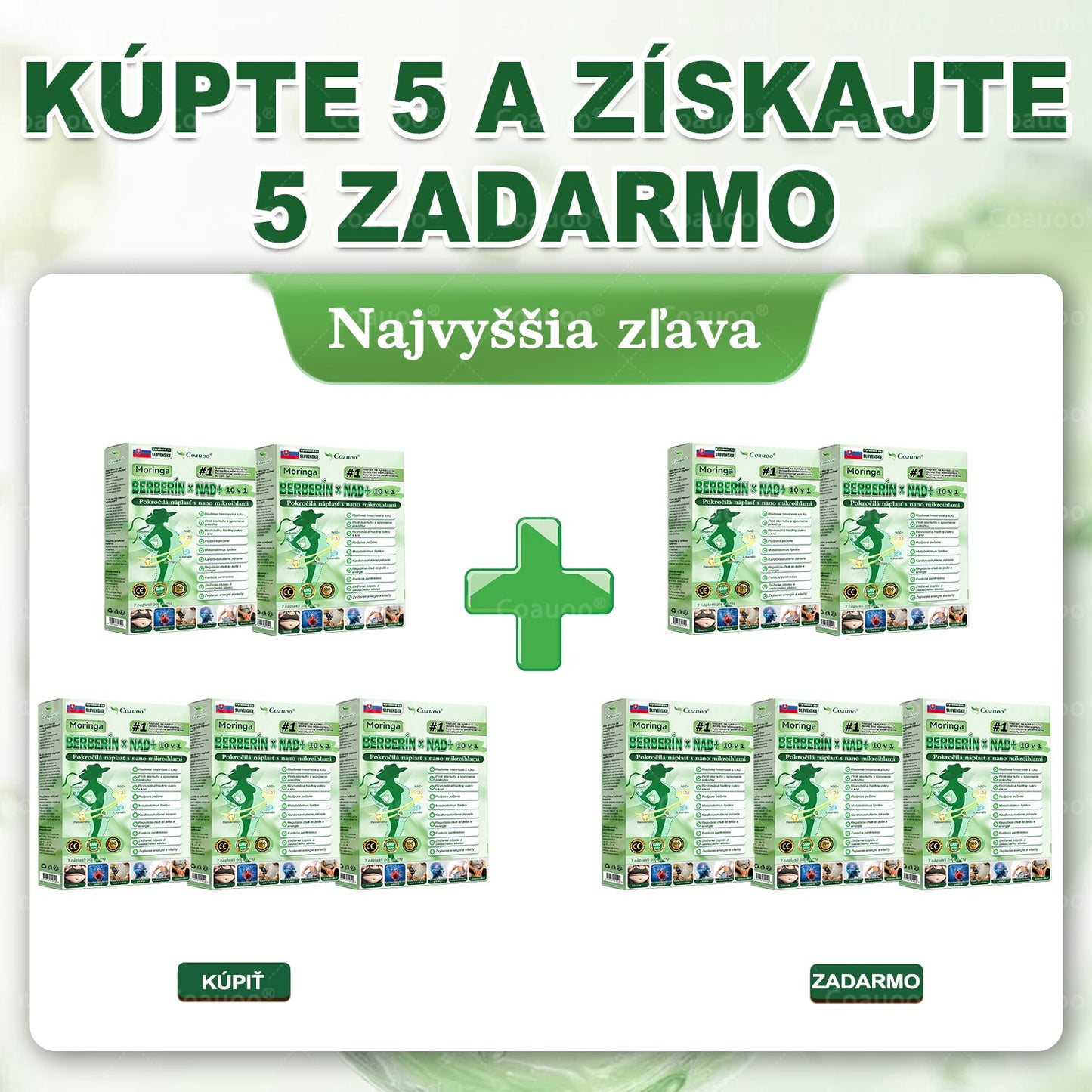 🔥 𝐂𝐨𝐚𝐮𝐨𝐨® Moringa × Berberín × AMPK 10-v-1 Metabolická podpora – nanomikroihlová náplasť (Stačí raz denne, viditeľné výsledky už za 7 dní)  ✅ Na obezitu, ochabnutú pokožku, cukrovku, spánkové apnoe, problémy s kĺbmi a mnohé ďalšie ťažkosti 🔥